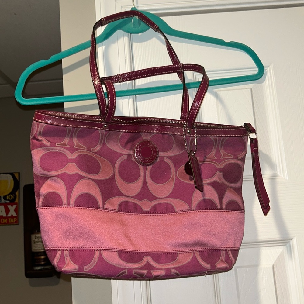 Pink coach purse. Gently used